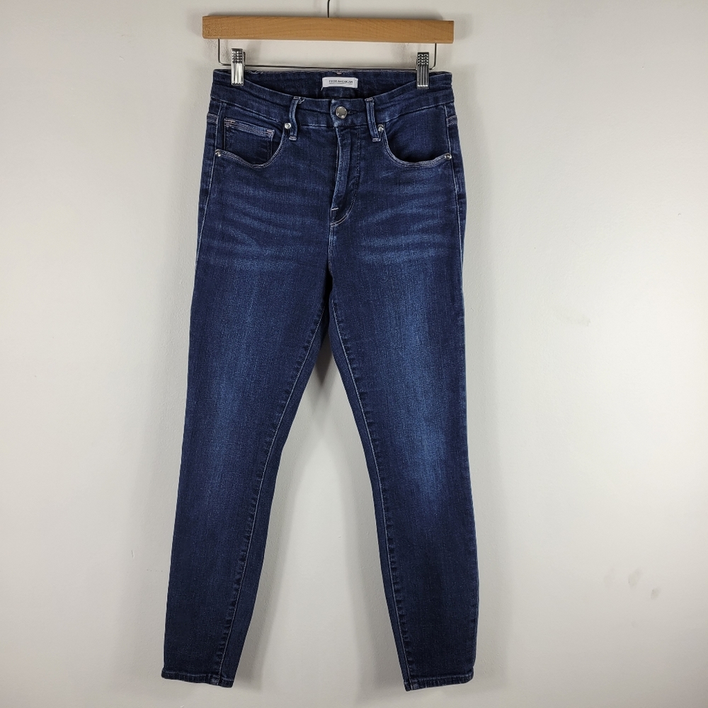 Good American Good Legs Crop High Waist Skinny Ankle Jeans